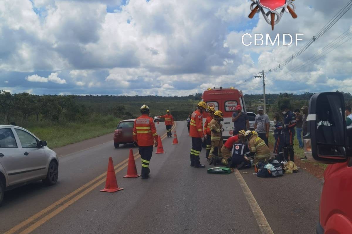 Homem morre em acidente na DF-495, em Santa Maria