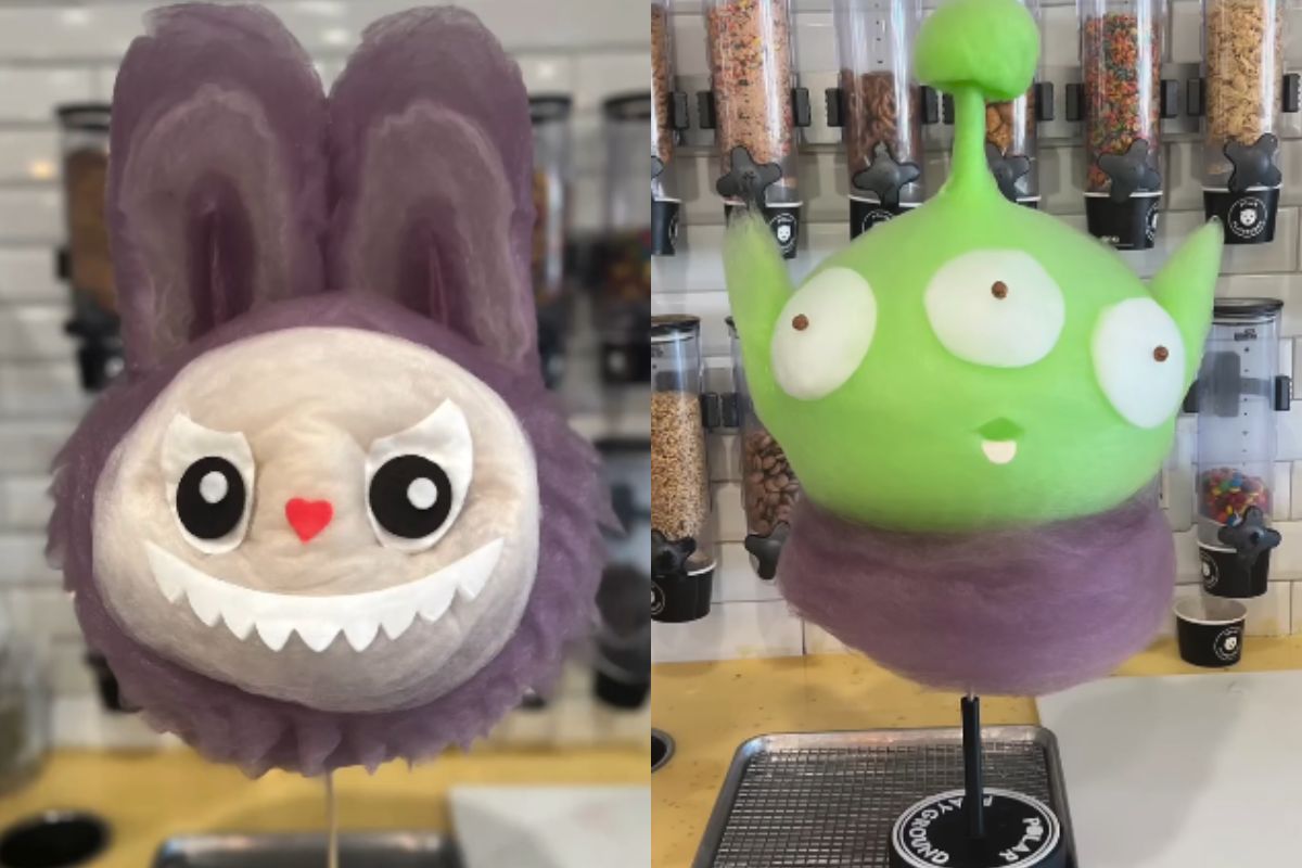 Algodão doce que vira personagem? Conheça novo viral da gastronomia