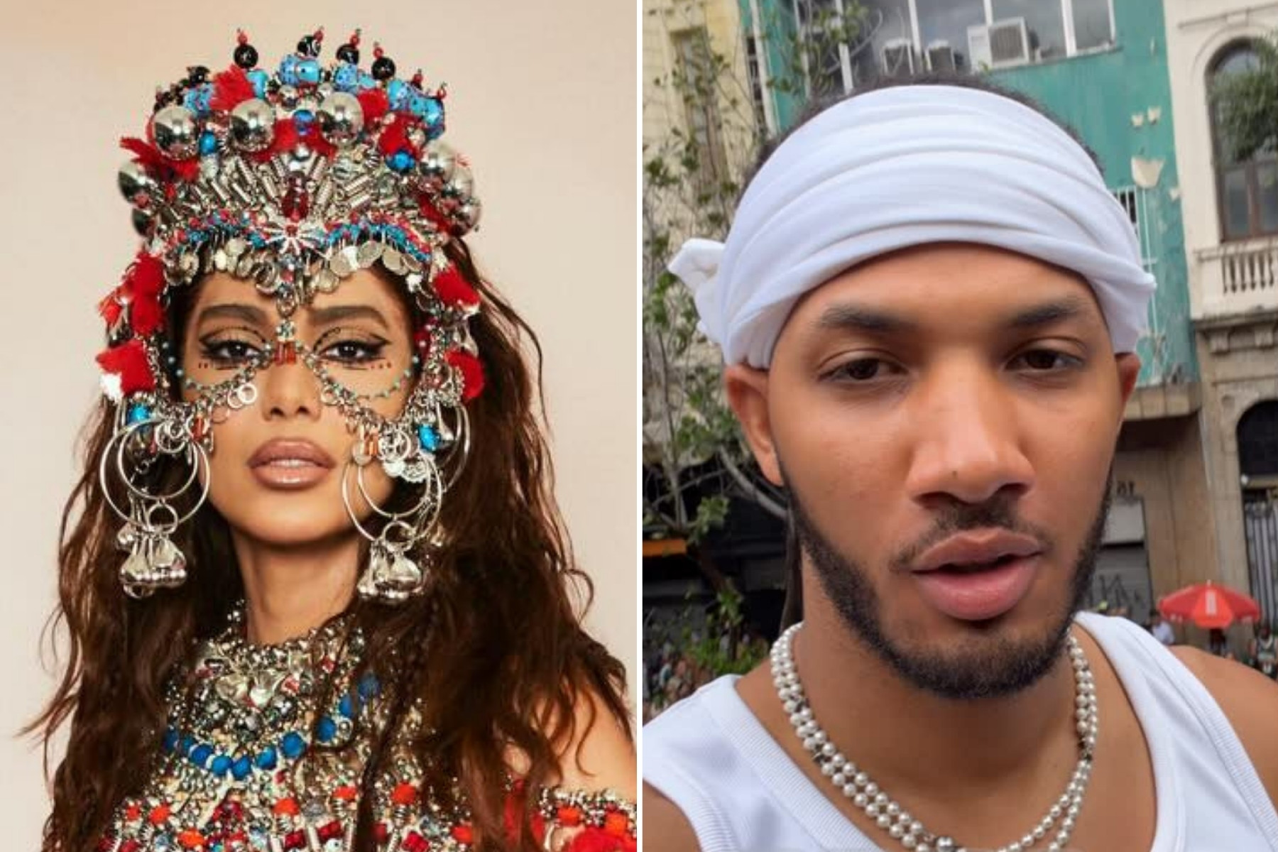 Solteira, Anitta recebe ex-affair Tyler Boyd em bloco no Rio