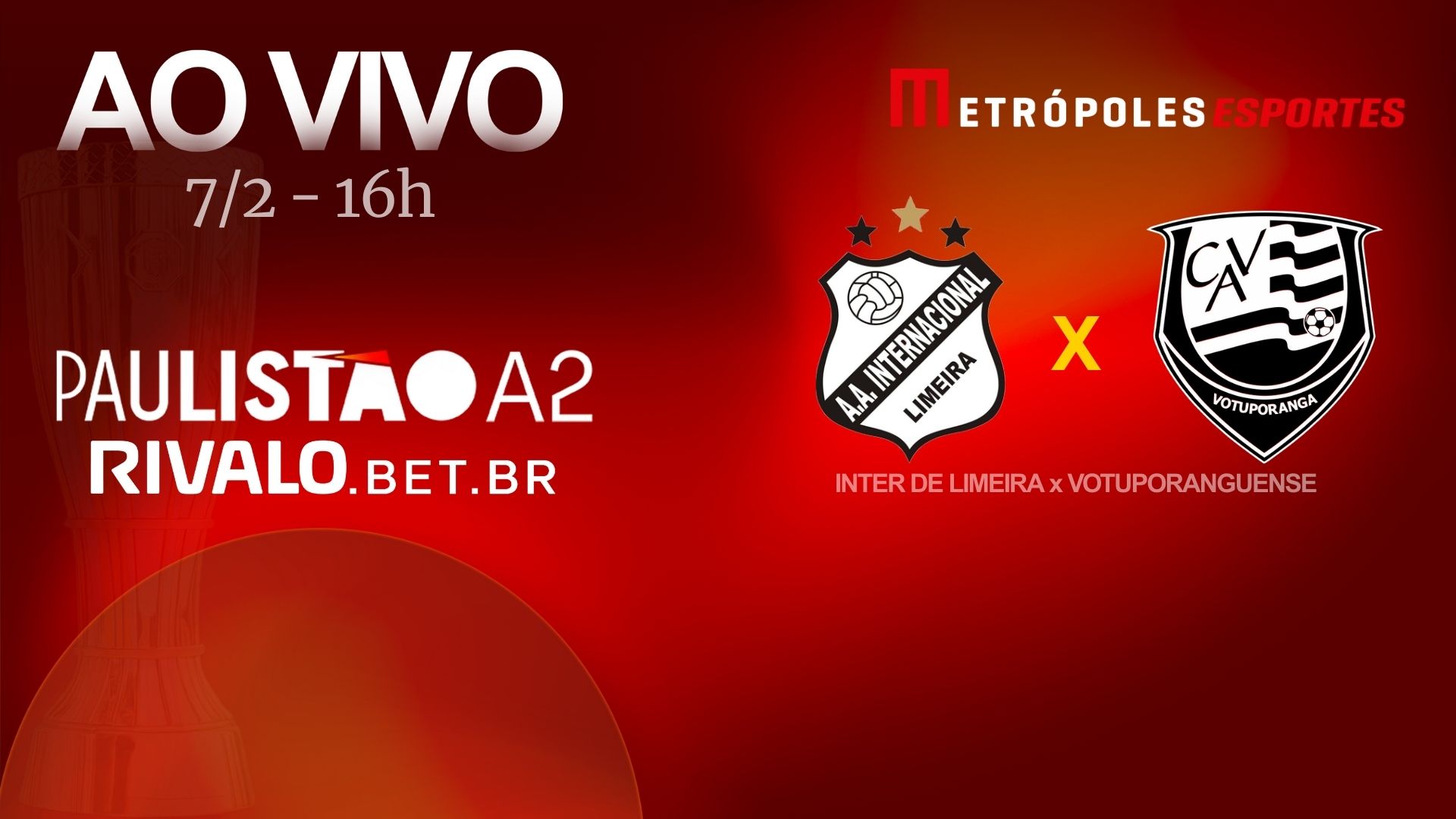 Paulistão A2 2026: acompanhe Inter de Limeira x Votuporanguense