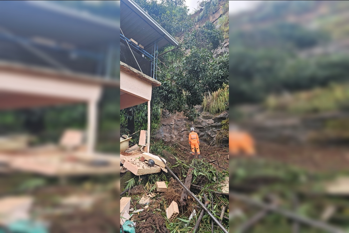 Mulher salva a si mesma após ser soterrada por deslizamento de terra