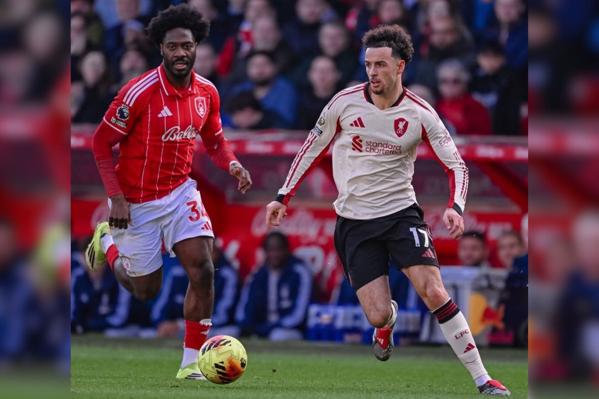 Com gol nos acréscimos, Liverpool vence Forest pela Premier League