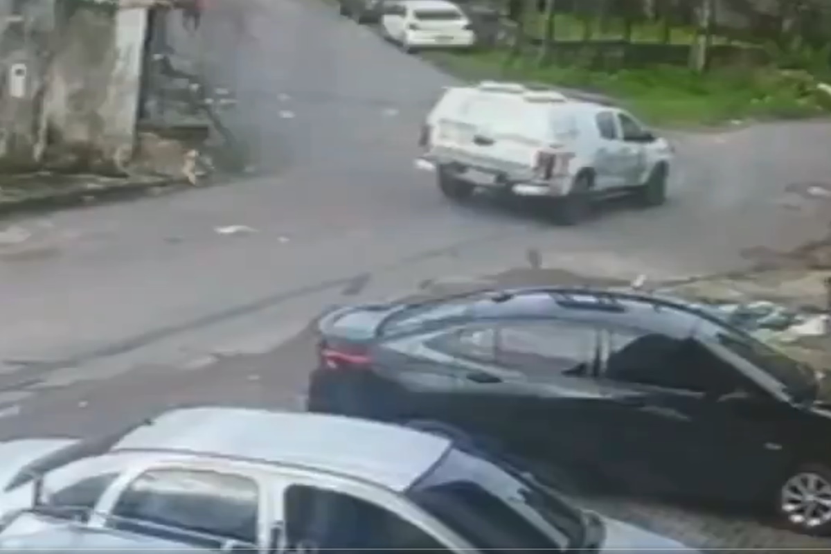 Viatura da PM é flagrada atropelando grupo de cães em Manaus. Vídeo