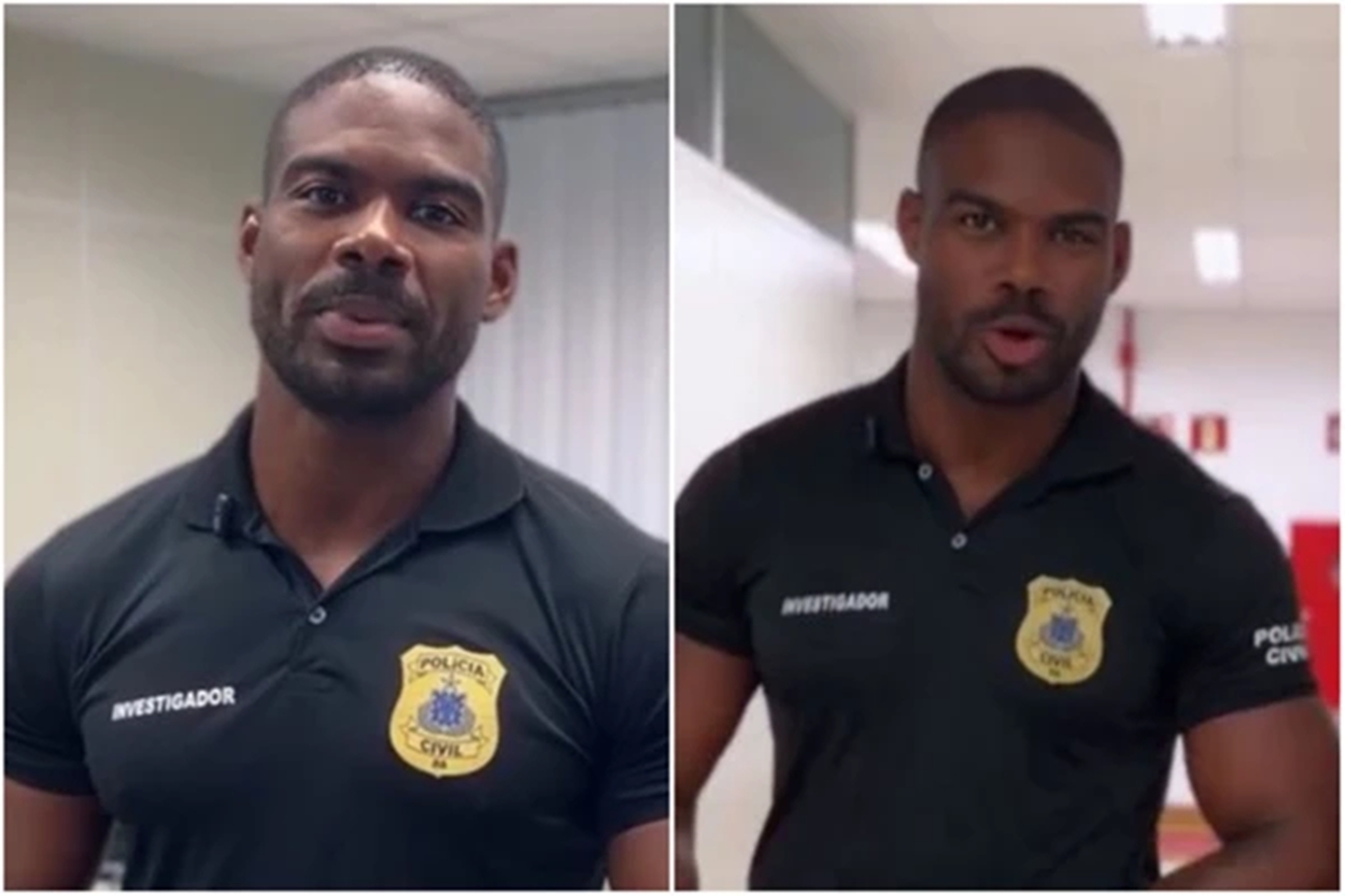 Vídeo: investigador 'galã' da polícia baiana viraliza em campanha