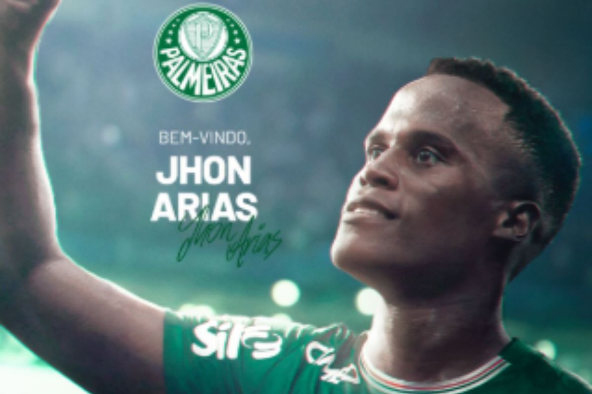 Jhon Arias é do Palmeiras; contrato com colombiano vai até 2029