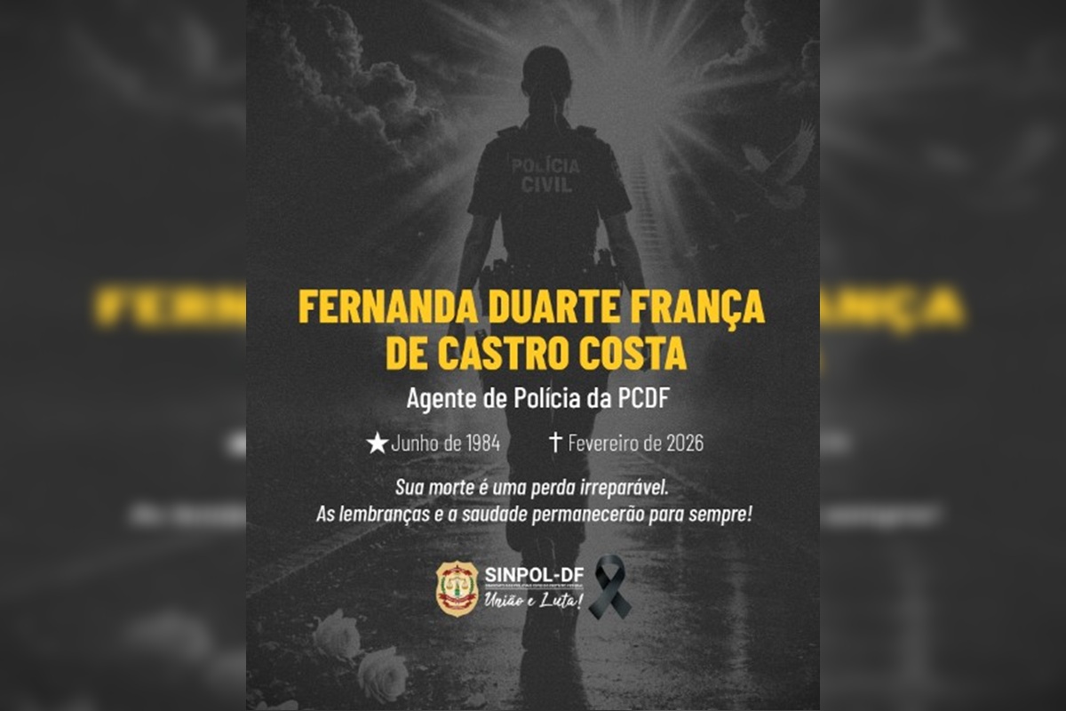 Sinpol lamenta morte de agente da PCDF encontrada em ponto de ônibus: "Perda tão dolorosa"