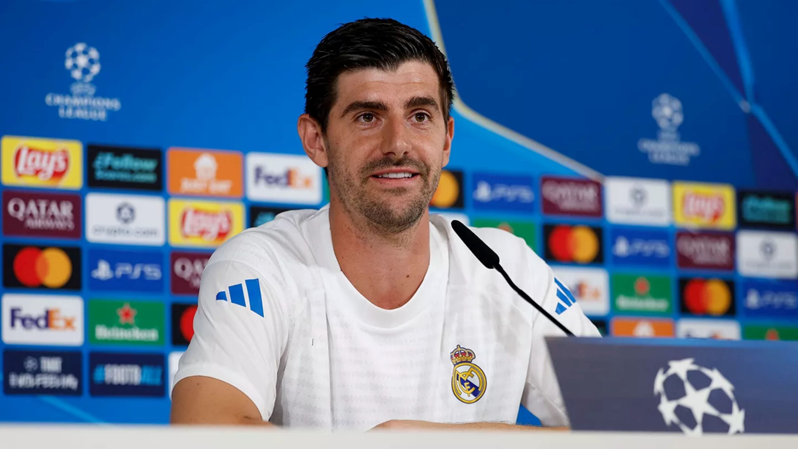 Courtois previu confronto entre Real e City nas oitavas da Champions