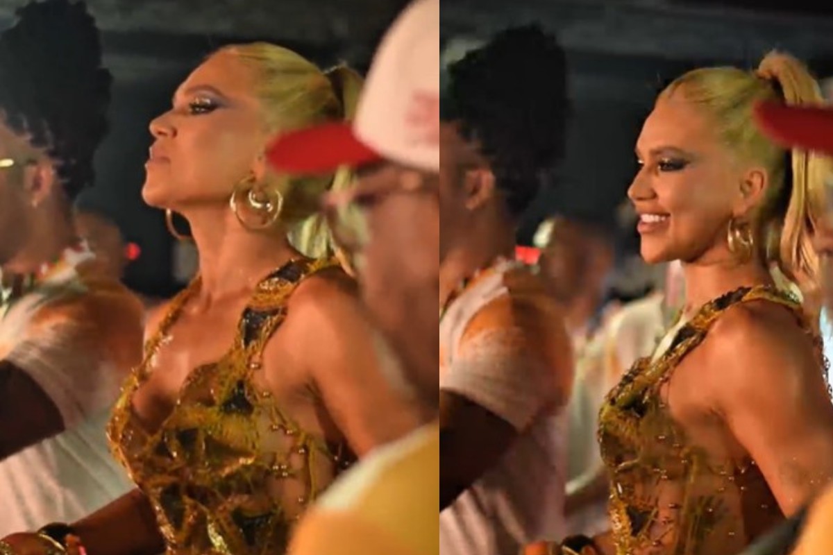 Virginia Fonseca samba com a Grande Rio em noite de folga na Sapucaí