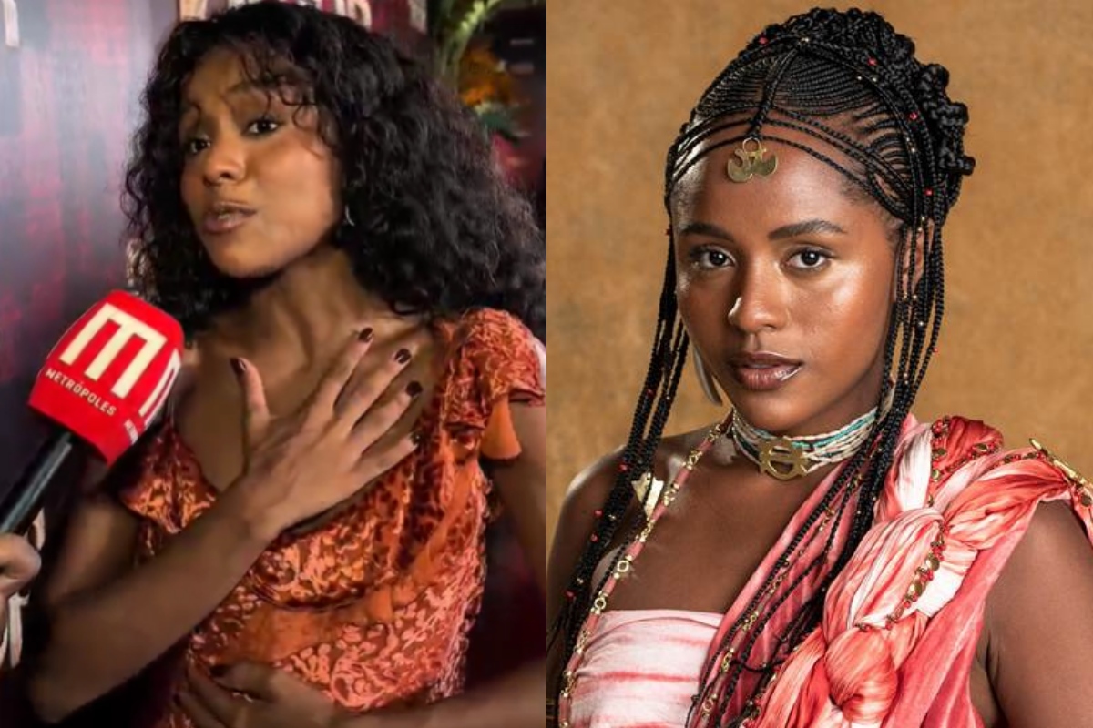 Duda Santos celebra protagonismo negro em novela: "Tô muito feliz". Veja vídeo